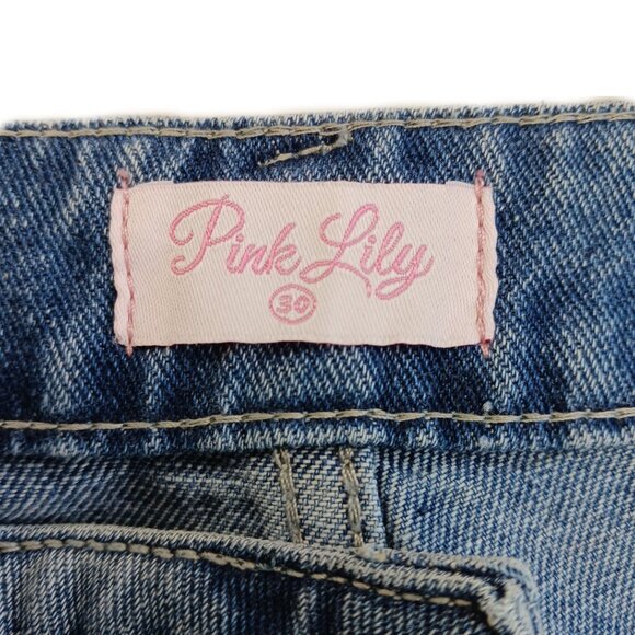 Pink Lily Womens Size 30 Jeans High Waist Straight Leg Blue Jeans Ladies Size 30 - Picture 4 of 10